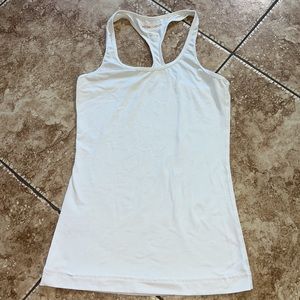 Yoga Smoga white racer tank
